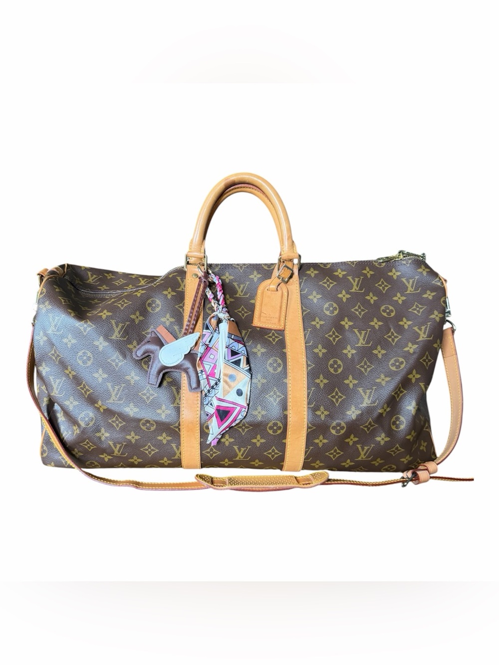 Louis Vuitton Vintage Monogram Keepall Bandouliere Duffle Bag 1995